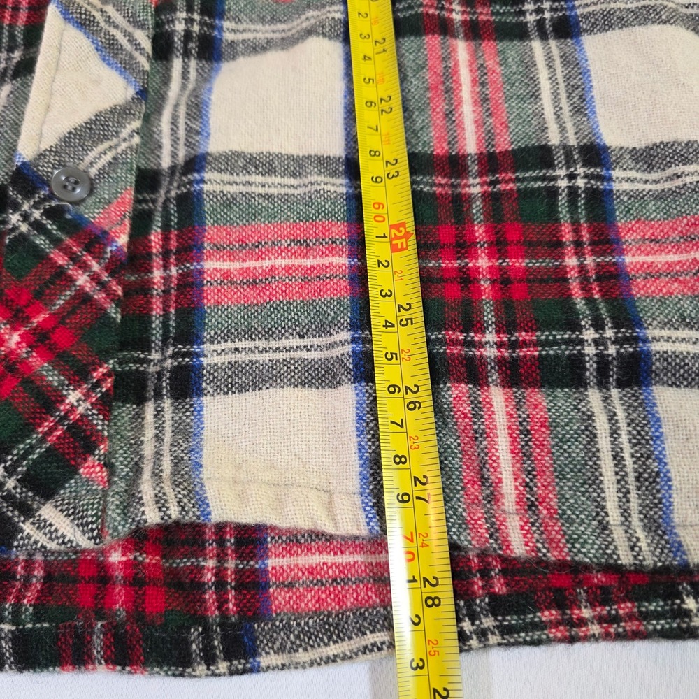 Vintage DEE CEE RAPPERS Men's M‎ Plaid Flannel Shirt Red Green Outdoor Workwear - Picture 7 of 8
